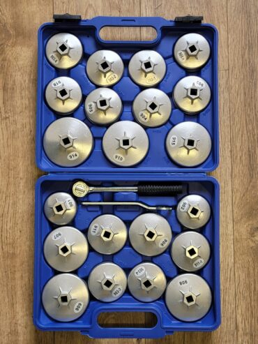 23PC ALUMINUM OIL FILTER CAP WRENCH SOCKET REMOVAL TOOL SET