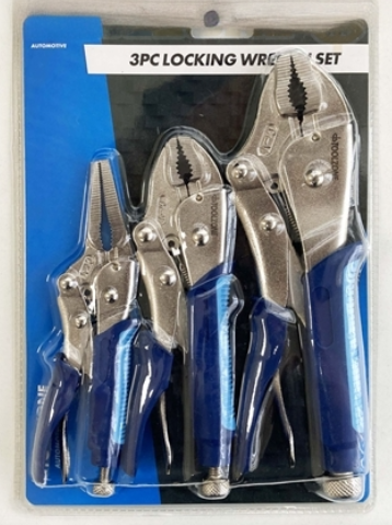 3Pc Curved Locking Plier Set | 6.5″, 7″, & 10″