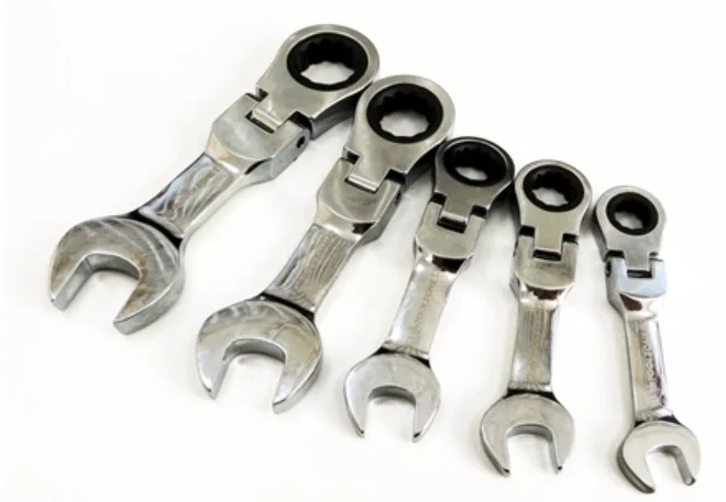 5Pc Flexi Stubby Ratchet Spanners Crv