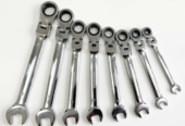 8Pc Metric Flex Ratchet Combi Wrench