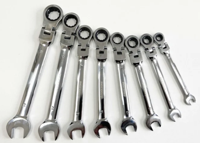 8Pc Metric Flex Ratchet Combi Wrench