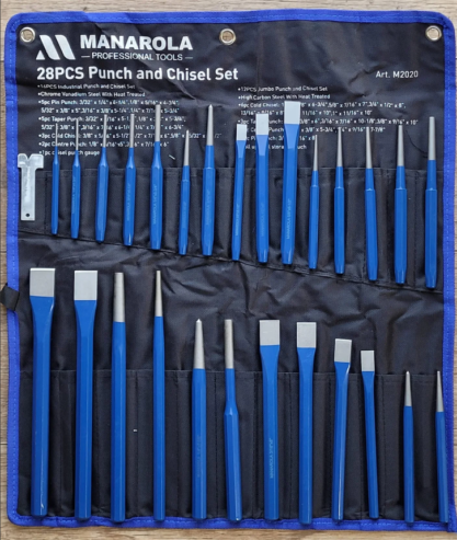 28 Pcs Industrial Punch and Chisel Set