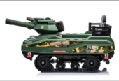 24V Kids Electric Army Tank Ride-on with Ball Shooter & Remote Control