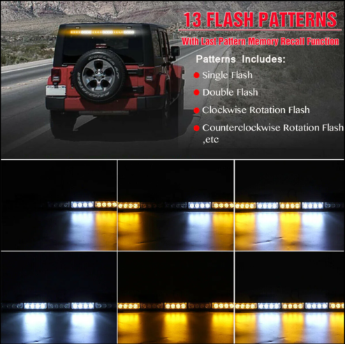 New Lk Performance 23 Inch 20 Led Emergency Warning Flashing Strobe Light Bar Beacon