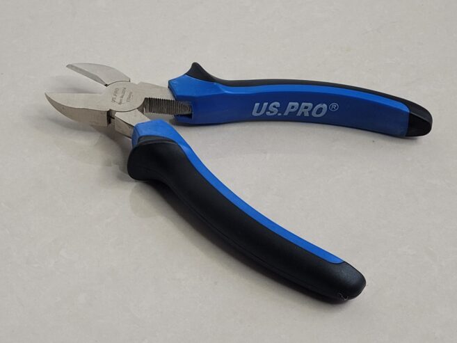 7″ (175mm) NI-FE Finish Diagonal Pliers | Large Grip Handle