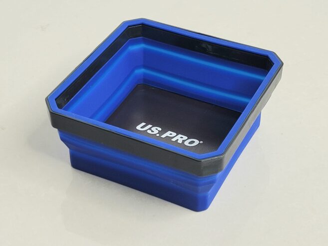 Collapsible Blue Magnetic Parts Tray | Oil Resistant