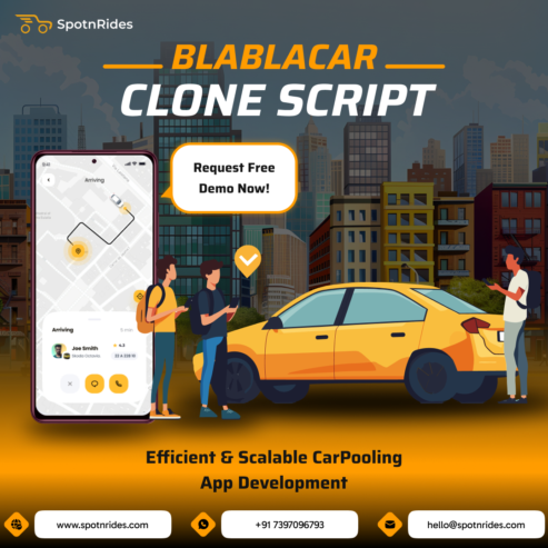 Custom BlaBlaCar Clone App Development for Entrepreneurs | SpotnRides