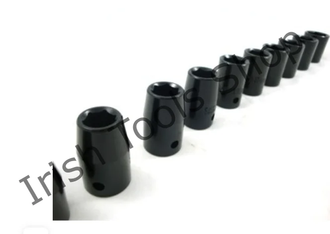 10Pc 1/2″ Drive Shallow Impact Socket Set 10 – 24mm