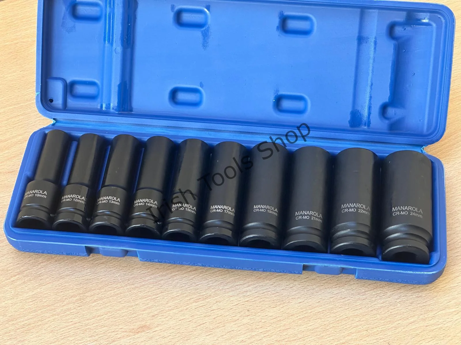 10pcs 1/2″ Air Impact Socket Set 10-24mm