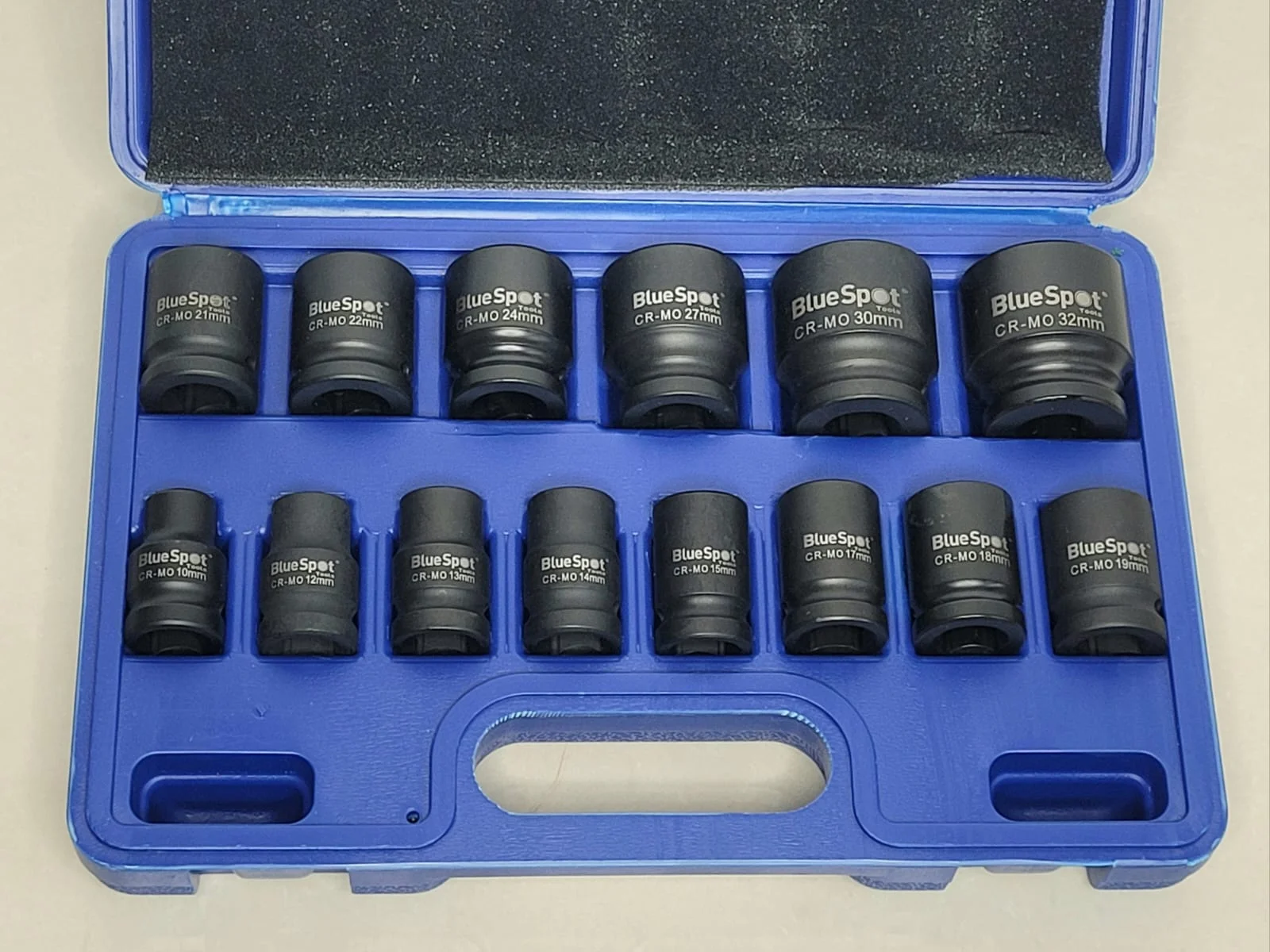 14 Piece 1/2″ Drive Metric Shallow Impact Socket Set (10-32mm)