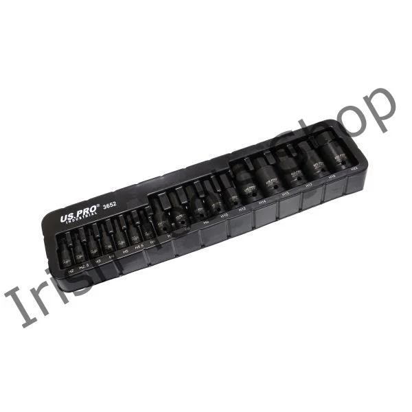 1/4″ 3/8″ 1/2″ Drives 17Pc Impact Hex Bit Socket Set