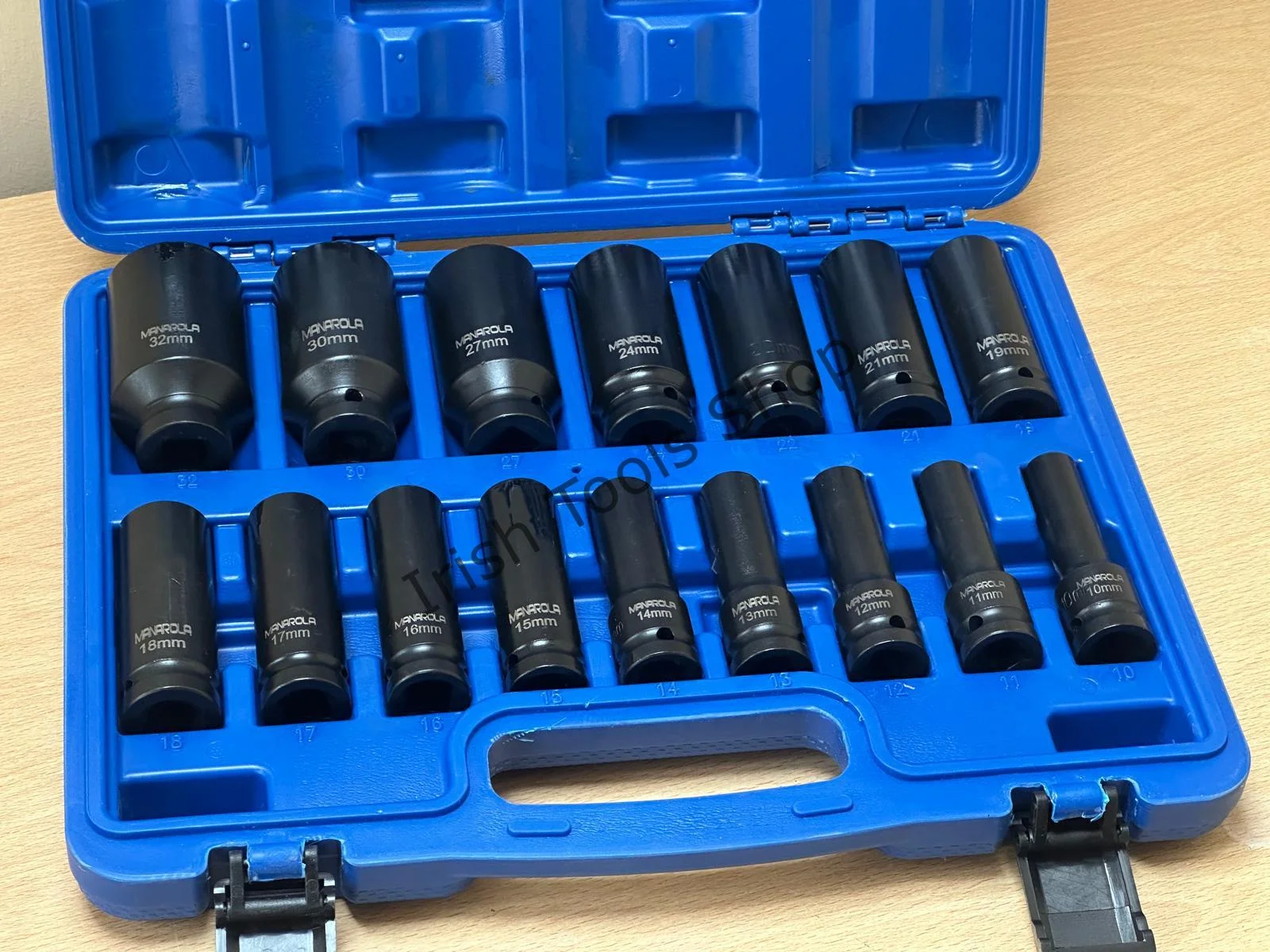 17piece 1/2″ Metric Deep Wall Impact Socket Set