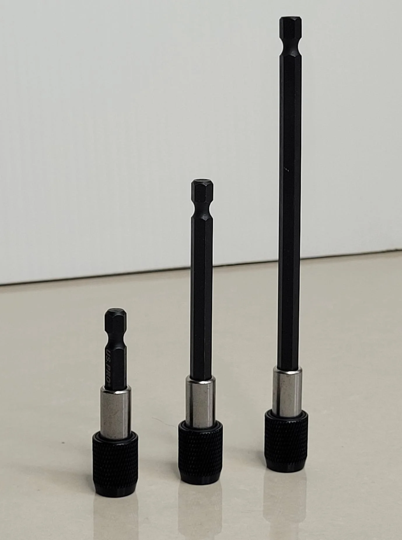 US PRO 3 Piece 1/4″ Drive Magnetic Quick Release Bit Extensions