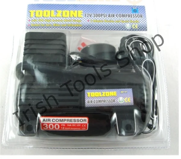 300Psi 12V Air Compressor Metal Gauge Perfect For Cars, Bikes And Inflatables
