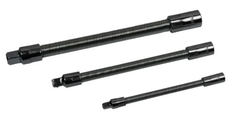 US PRO 3 Piece 1/4″ 3/8″ 1/2″ Drives Handy Flexible Extension Bar Set Suits Hard Reaching Areas
