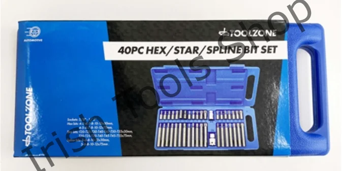 40Pc Hex/ Star/ Spline Bits