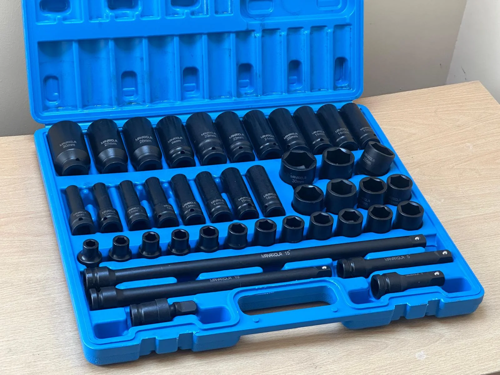 43 Piece 1/2″ Drive Long & Short Impact Socket Set