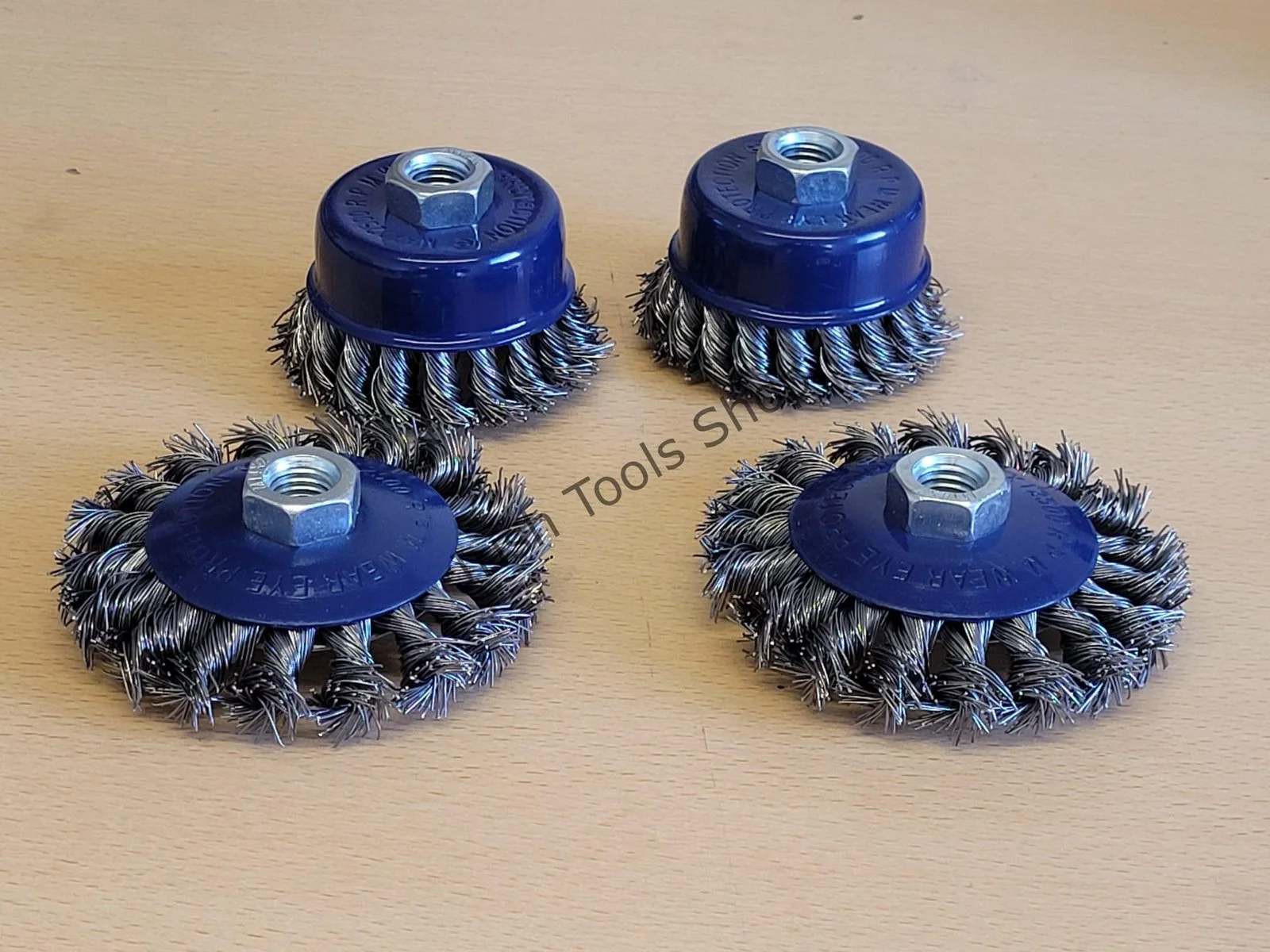 4PC Rotary Wire Brush Set Suits 115mm(4.5″) Angle Grinders