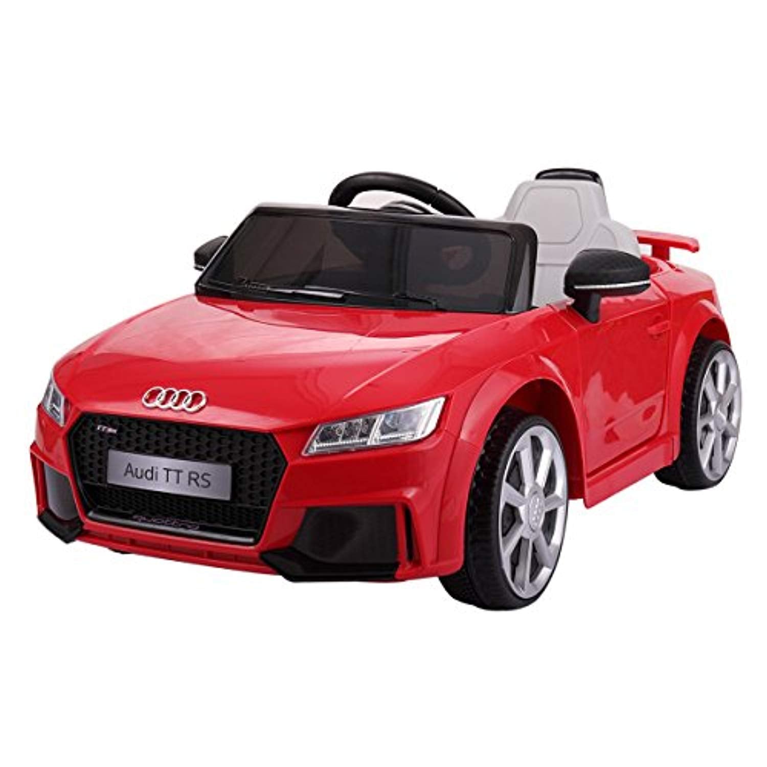 New 2025 Audi TT RS Kids 12V Ride on Car Electric Battery Powered Toy Vehicle RC Remote Control, Lig