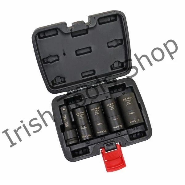 5 Piece 1/2″ Drive Thin Wall Wheel Nut Flip Socket Set Suits All Cars