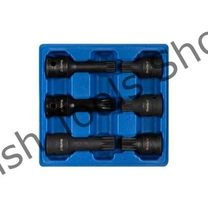 6 Piece 1/2″ Drive Spline Impact Socket Set – M14-M18
