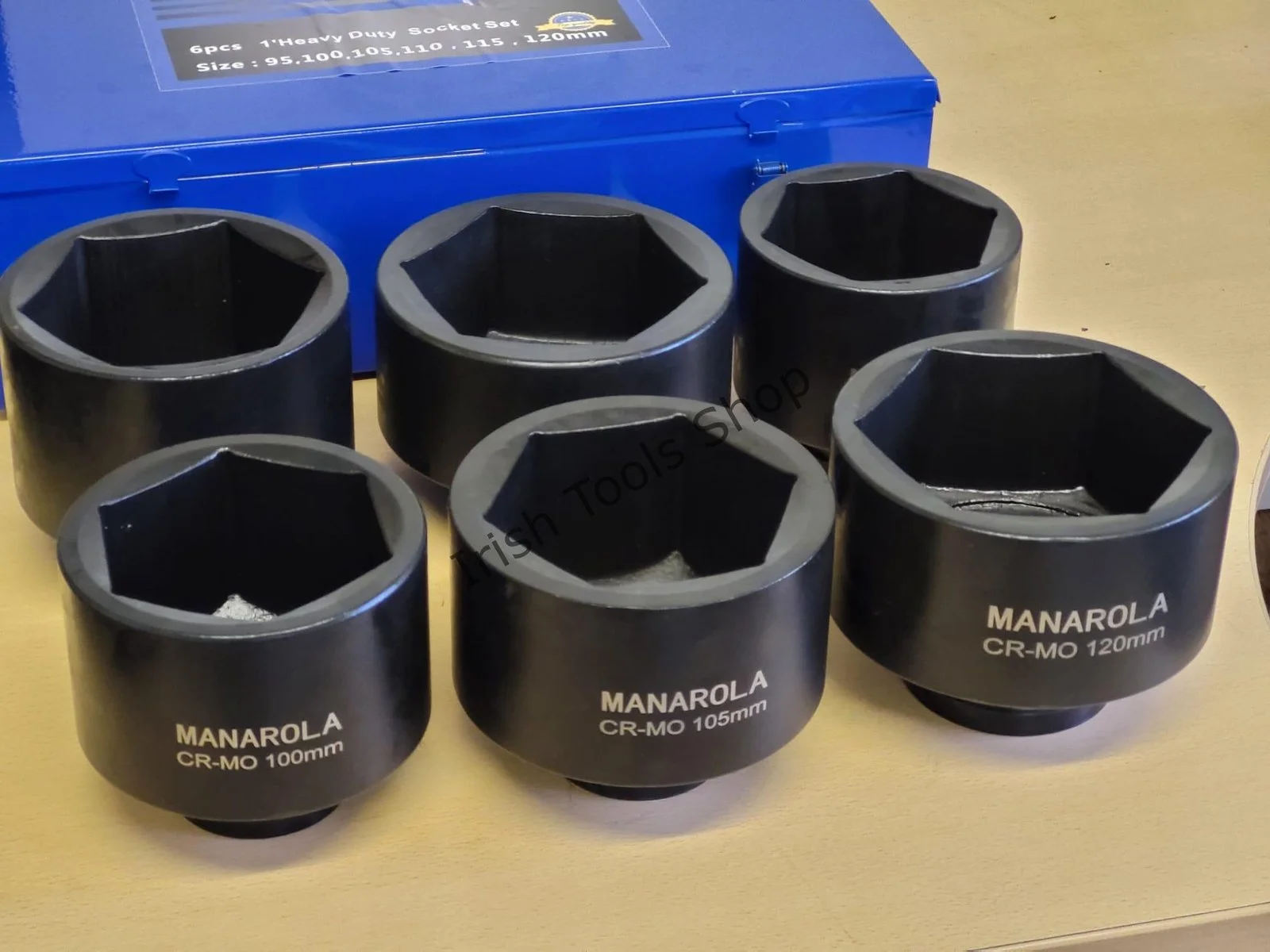 6pcs 1″ Dr. Truck Jumbo Impact Socket Set For Scania & Volvo | 95,100,105,110, 115, 120mm
