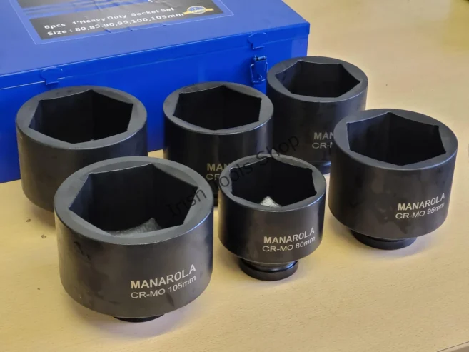 6pcs 1′” Dr. Truck Jumbo Impact Socket Set For Scania & Volvo | 80,85,90,95,100,105mm