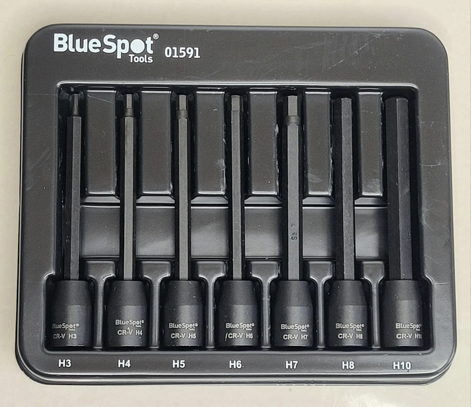 7 Piece 110mm Extra Long 3/8″ Drive Impact Hex Bit Socket Set