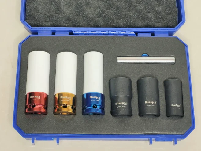 7 Piece ½” Drive Wheel Nut Impact Socket Set (17, 19, 21mm)