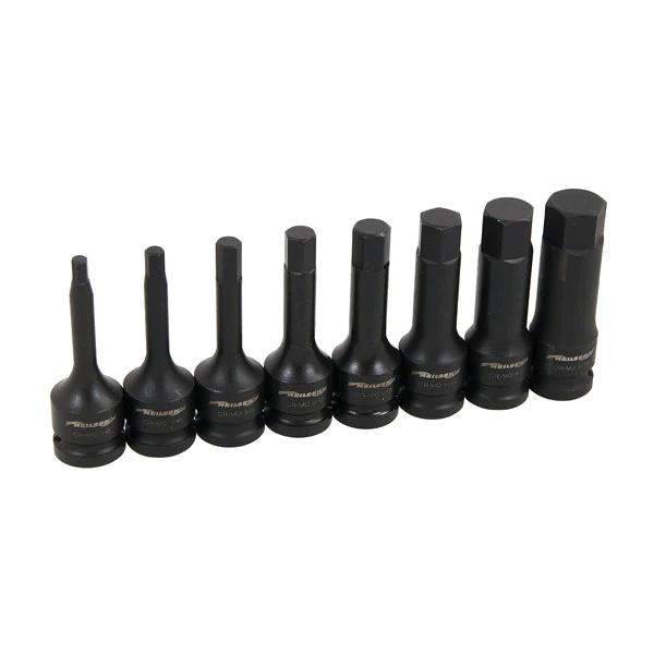 8 Piece 1/2 Inch Drive Impact Hex Bit Socket Set 5 – 19mm