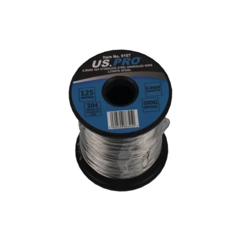 US PRO 0.8MM 304 Stainless Steel Annealed Wire | 125 Meters of Wire | 500g Spool Suits For Locking &