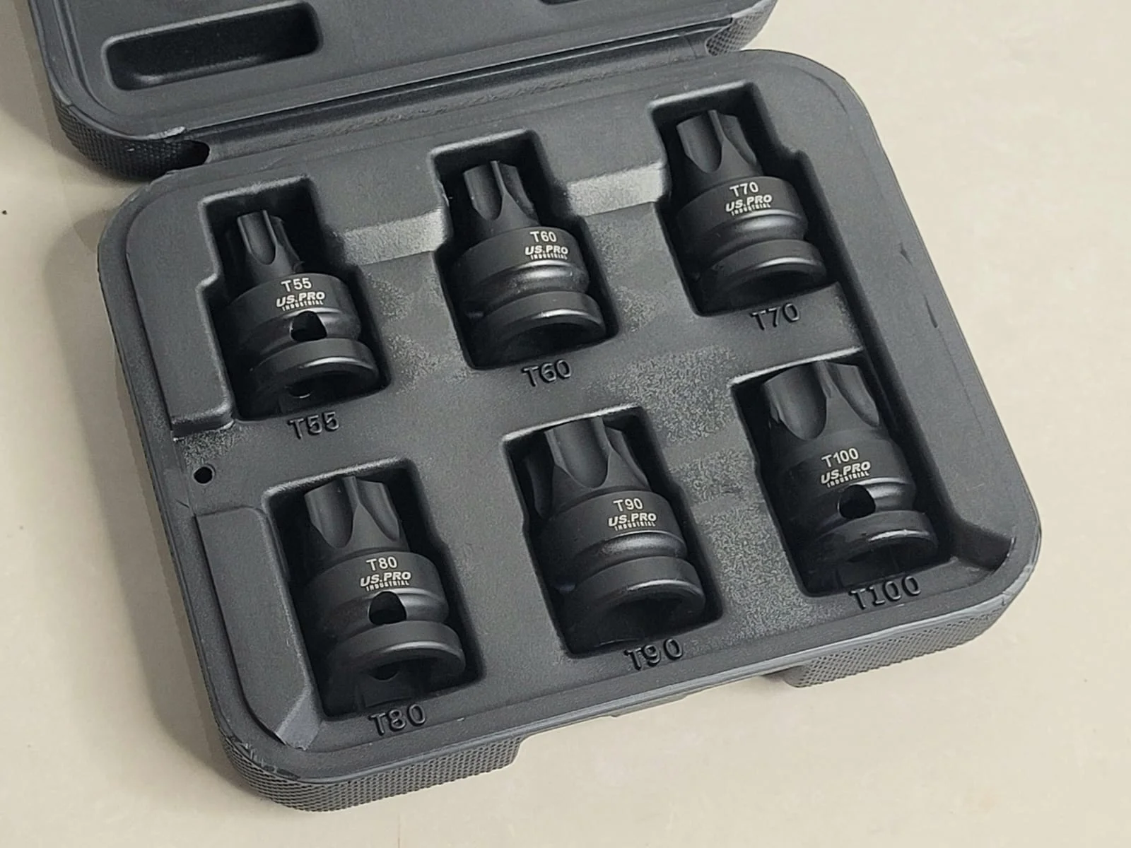 US PRO 6 Piece 1/2″ Drive Impact Star Bit Sockets | T55 – T100 | Length 38MM