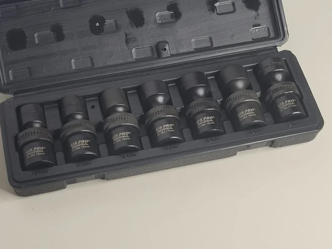 US PRO 7 Piece 1/2″ Drive Metric Swivel Impact Shallow Sockets | 13mm – 21mm