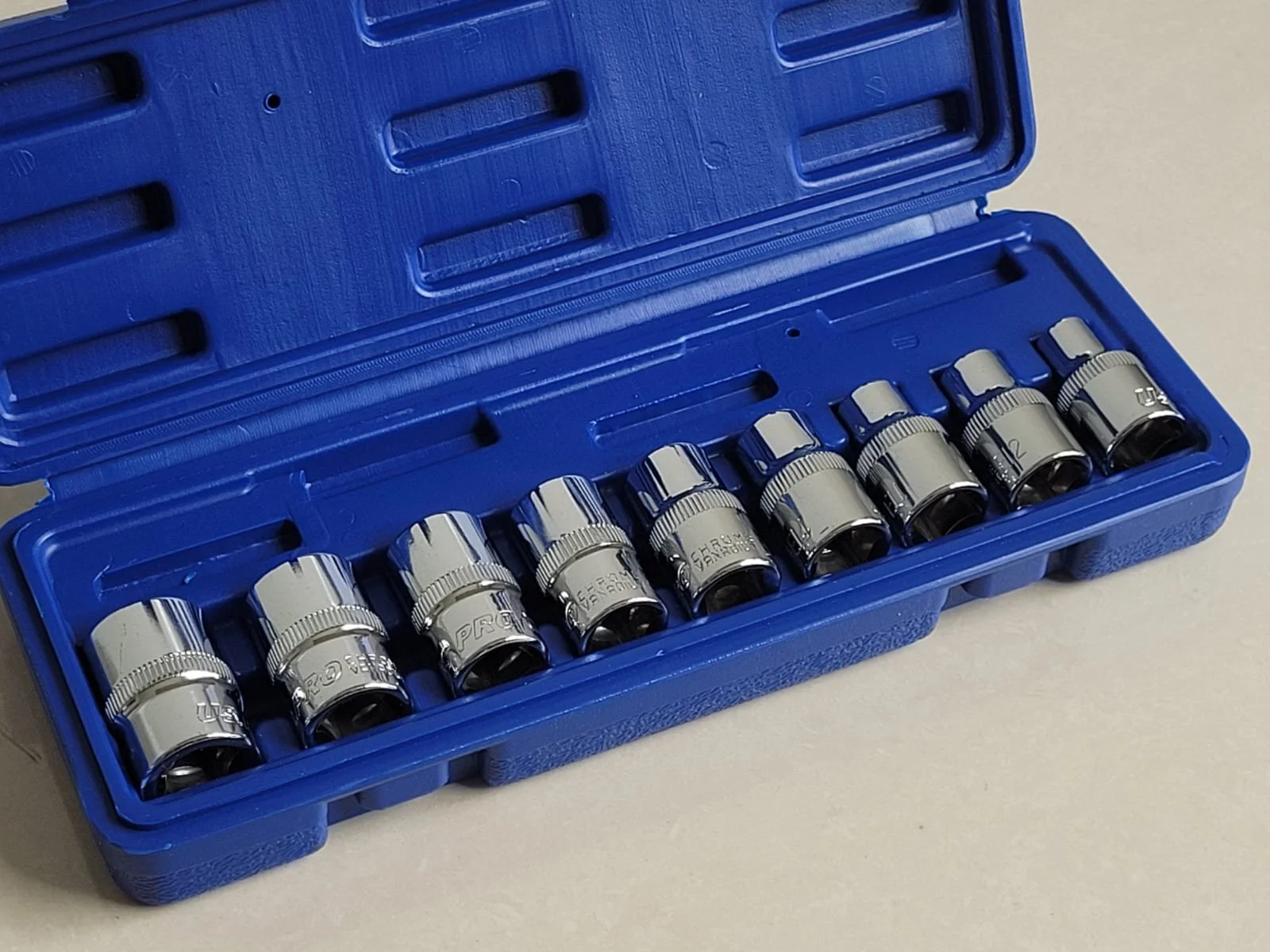 US PRO 9 Piece 1/2″ Drive E Torx Socket Set