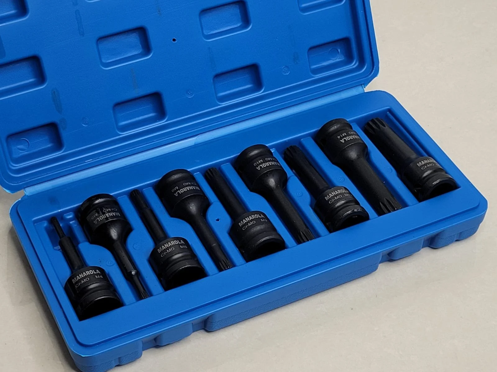 9 Piece 1/2″ Drive Impact Spline Socket Bit Set M5 – M16