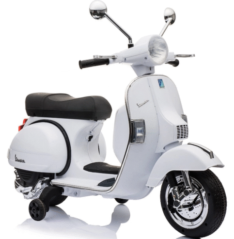 Vespa Licensed PX150 12V Kids Electric Ride on Motorbike White