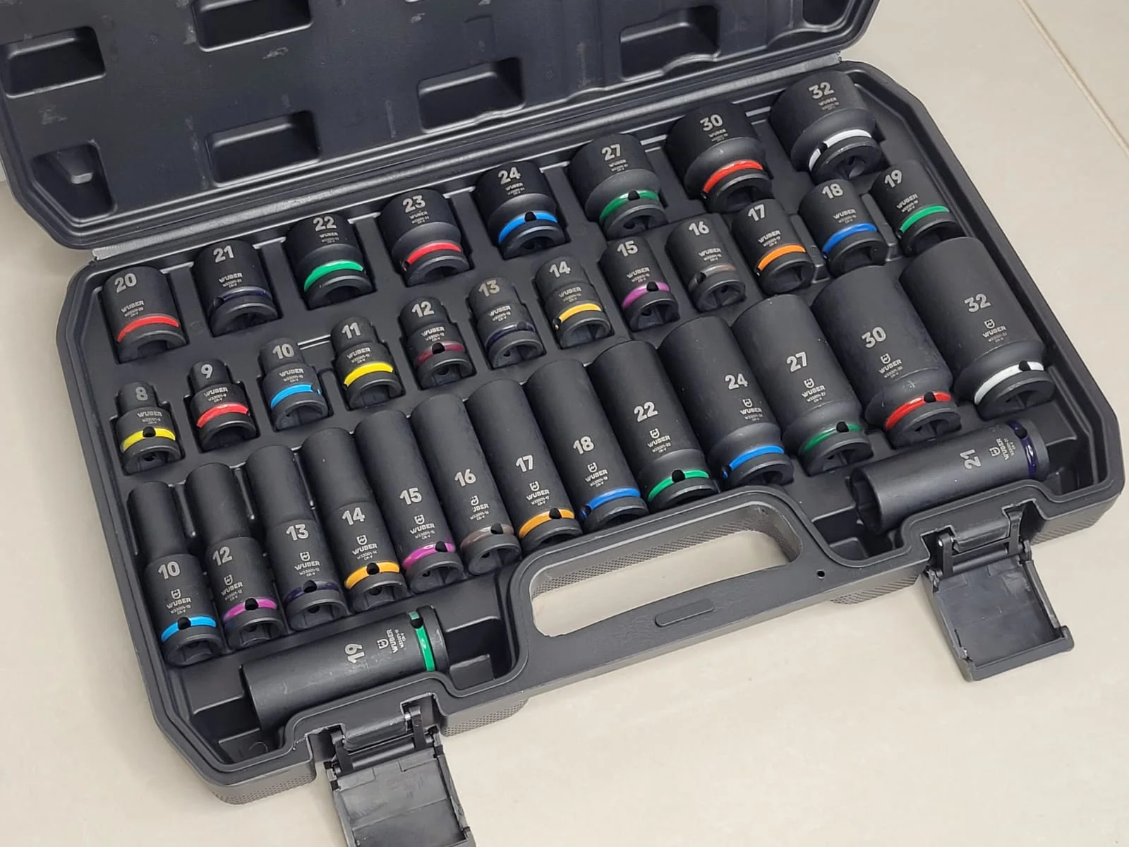 35 Piece 1/2″ Square Drive Deep Impact Hex Socket Set | 78mm Long | 6 Point