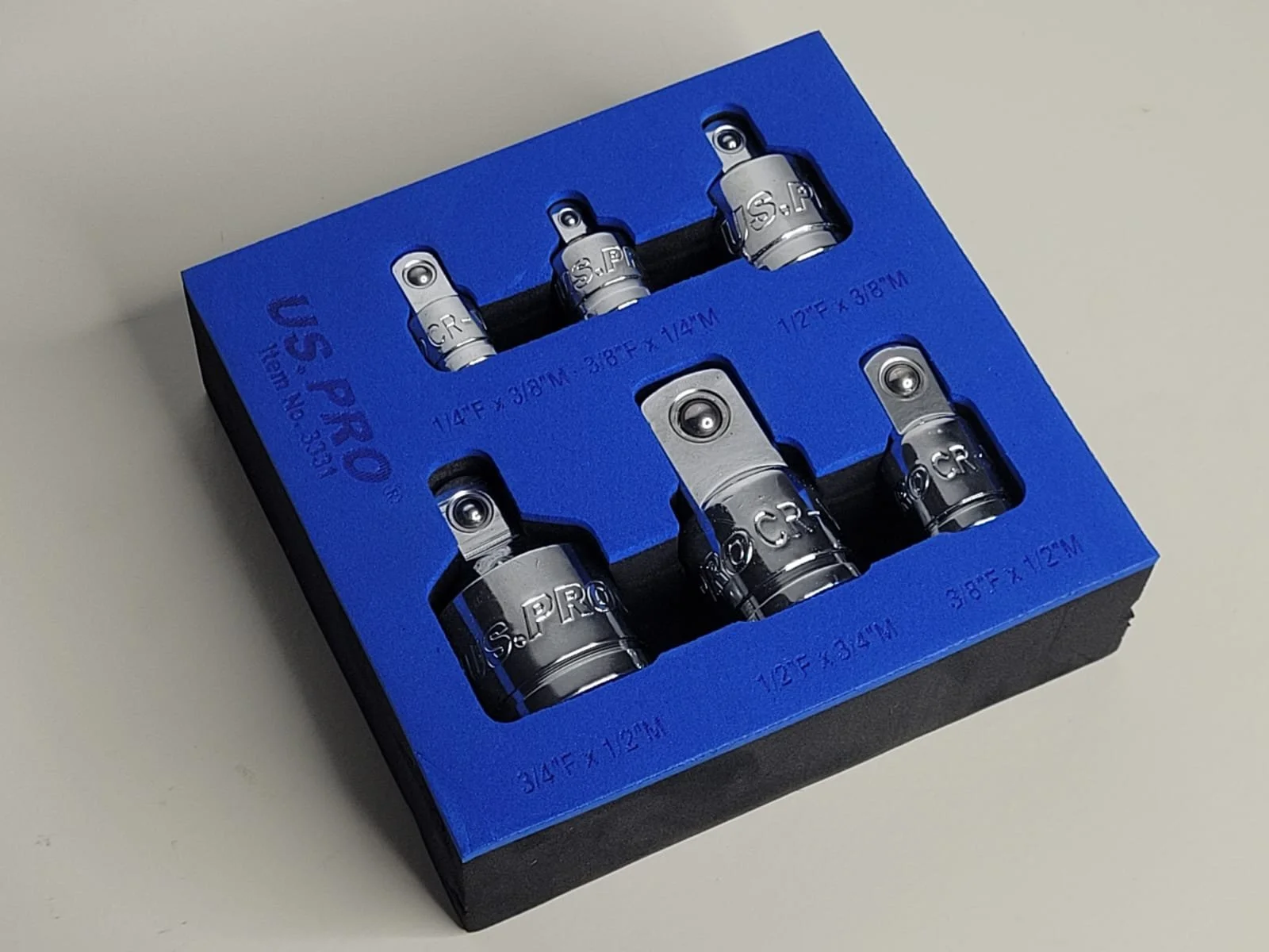 US PRO 6 Piece 1/4″, 3/8″, 1/2″ & 3/4″ Drive Socket Adapter Set