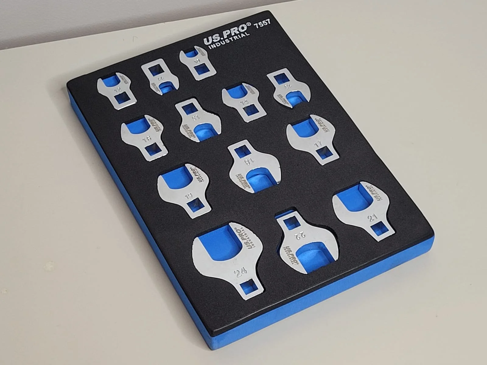 US PRO 13 Piece 3/8″ & 1/2″ Drive Matric Crowfoot Wrench Set In Eva Tray