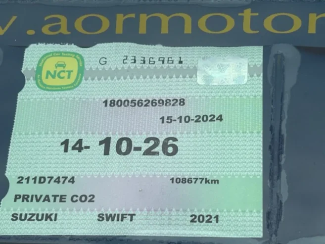 Suzuki Swift 2021 Hybrid Manual Irish Car