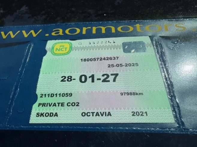 Skoda Octavia 2021 1.0 NCT 2027