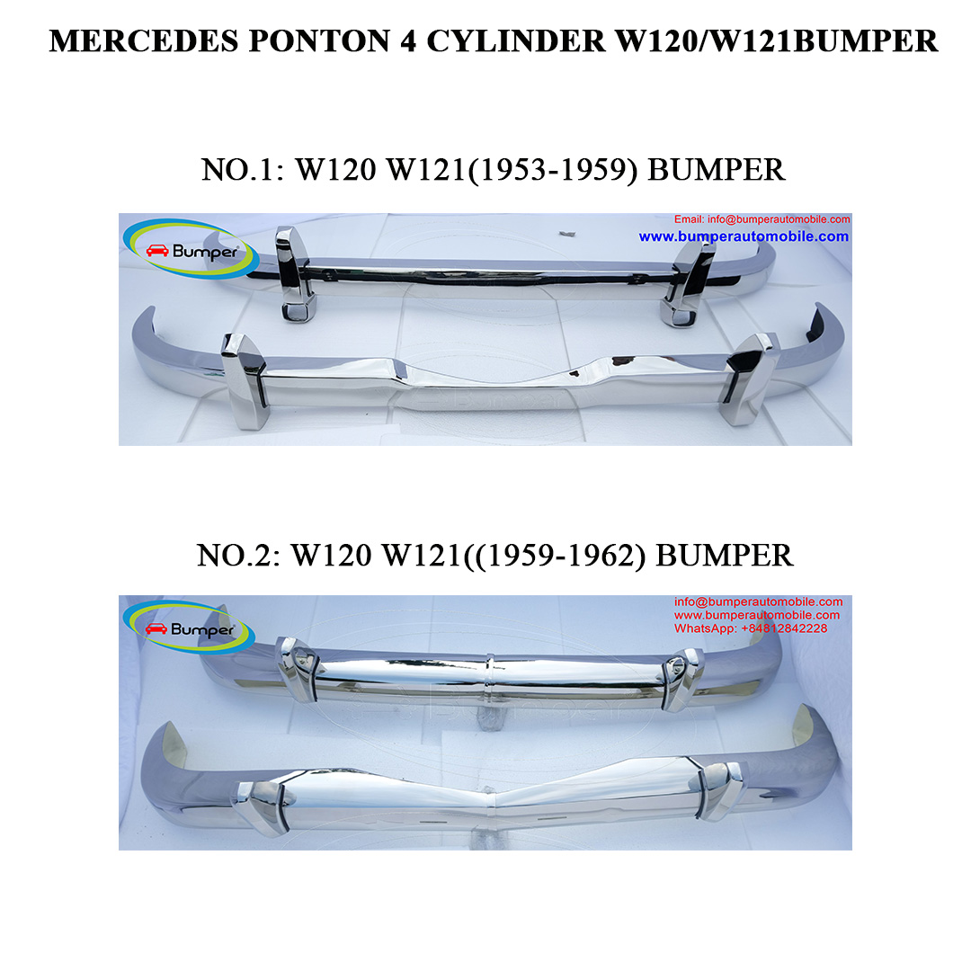 Mercedes Ponton 4-cylinder W120 W121 bumpers