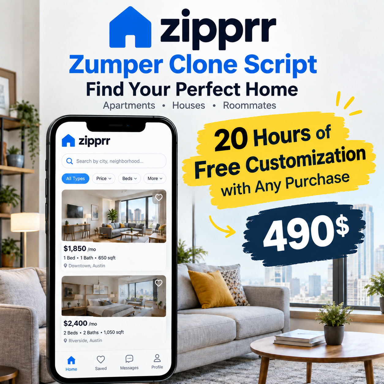 Entrepreneurs Launch a Zumper Clone with Zipprr for $490