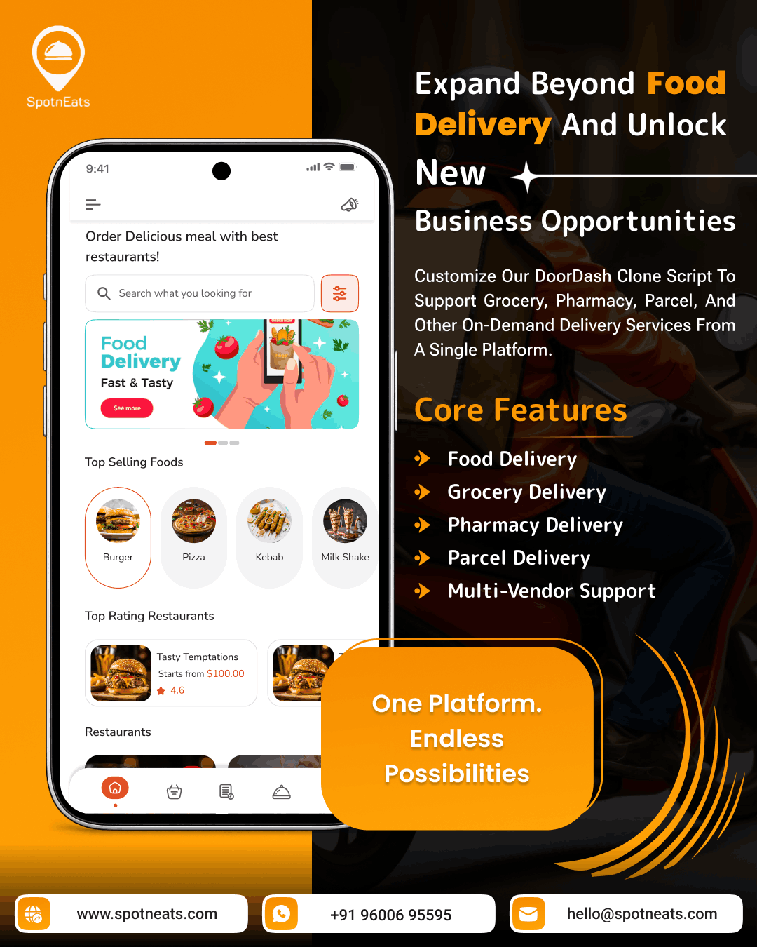 Launch Your Food Delivery Business with a DoorDash Clone App